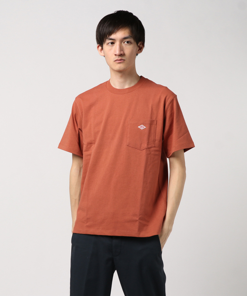 DANTON（ダントン）の「[DANTON/ダントン] クルーネックポケットTシャツ（Tシャツ/カットソー・レディース・ベージュ/ネイビー/ブラック/グレー/レッド/ホワイト/ホワイト×ネイビー/サーモンピンク/ライトブルー/ヘザーチャコール/テラコッタ/オリーブ/ホワイト×グレー/マスタード/ブラウン/ダークグリーン/サンドベージュ/ダークブラウン/チャコールグレー/ブルーグレー/ブルー系その他/オレンジ/クリーム/モカ/アッシュグレー/グリーン/ライトベージュ/グリーン系その他/ウッド/イエロー/チャコール/パープル/イエロー系/グレイッシュベージュ/ネイビー系/ミント/ダークネイビー/バーガンディー/ワイン・38/42/40/46/44/36/34）」の15枚目の写真