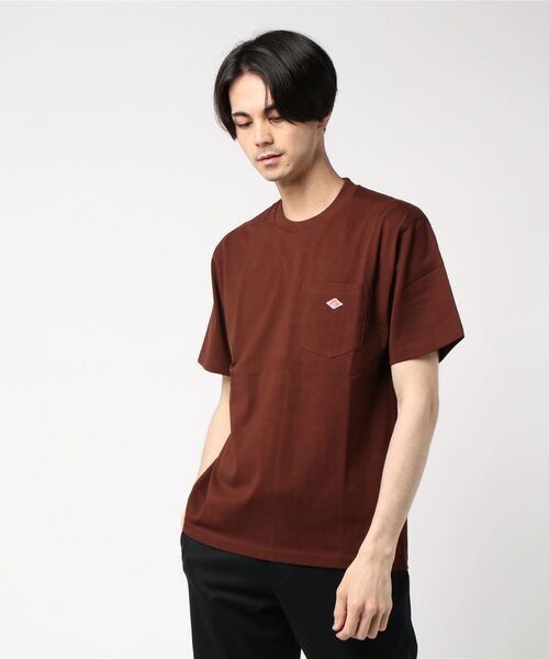 DANTON（ダントン）の「[DANTON/ダントン] クルーネックポケットTシャツ（Tシャツ/カットソー・レディース・ベージュ/ネイビー/ブラック/グレー/レッド/ホワイト/ホワイト×ネイビー/サーモンピンク/ライトブルー/ヘザーチャコール/テラコッタ/オリーブ/ホワイト×グレー/マスタード/ブラウン/ダークグリーン/サンドベージュ/ダークブラウン/チャコールグレー/ブルーグレー/ブルー系その他/オレンジ/クリーム/モカ/アッシュグレー/グリーン/ライトベージュ/グリーン系その他/ウッド/イエロー/チャコール/パープル/イエロー系/グレイッシュベージュ/ネイビー系/ミント/ダークネイビー/バーガンディー/ワイン・38/42/40/46/44/36/34）」の11枚目の写真