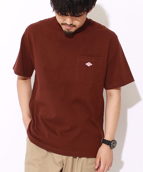 DANTON（ダントン）の「[DANTON/ダントン] クルーネックポケットTシャツ（Tシャツ/カットソー・レディース・ベージュ/ネイビー/ブラック/グレー/レッド/ホワイト/ホワイト×ネイビー/サーモンピンク/ライトブルー/ヘザーチャコール/テラコッタ/オリーブ/ホワイト×グレー/マスタード/ブラウン/ダークグリーン/サンドベージュ/ダークブラウン/チャコールグレー/ブルーグレー/ブルー系その他/オレンジ/クリーム/モカ/アッシュグレー/グリーン/ライトベージュ/グリーン系その他/ウッド/イエロー/チャコール/パープル/イエロー系/グレイッシュベージュ/ネイビー系/ミント/ダークネイビー/バーガンディー/ワイン・38/42/40/46/44/36/34）」の12枚目の写真