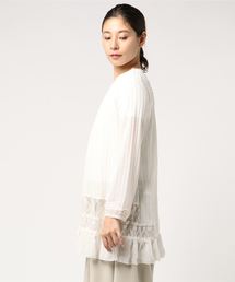 axes femme（アクシーズファム）の「裾レースフリルデザインカーデ