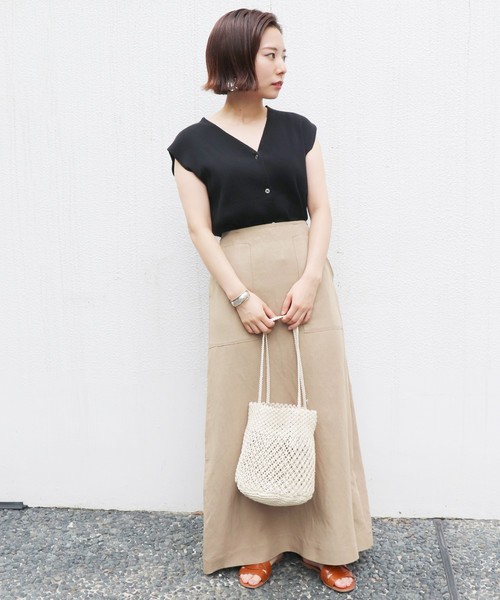 SLOBE IENA（スローブイエナ）の「総針ニュアンスフレンチカーディガン◆（カーディガン/ボレロ・レディース・ブラック/パープル/グリーン/アイボリー・FREE）」の15枚目の写真