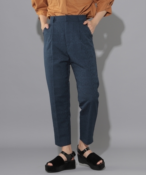 PAGEBOY（ページボーイ）の「ジャガード柄パンツ（その他パンツ・レディース・ネイビー/マスタード・FREE）」の2枚目の写真