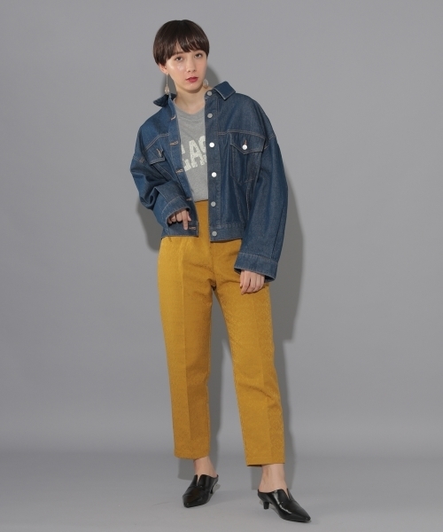 PAGEBOY（ページボーイ）の「ジャガード柄パンツ（その他パンツ・レディース・ネイビー/マスタード・FREE）」の4枚目の写真