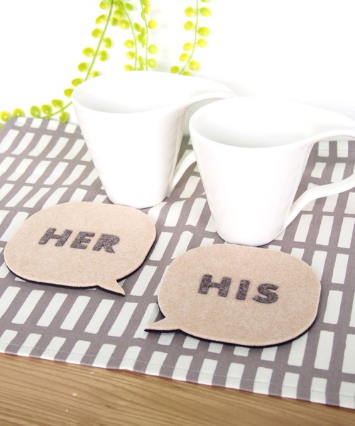 GLOBAL FORME CONCRETE(グローバルフォルムコンクリート)の「FELTCOASTER HER/HIS【フェルト コースター】(キッチンツール)」|その他3