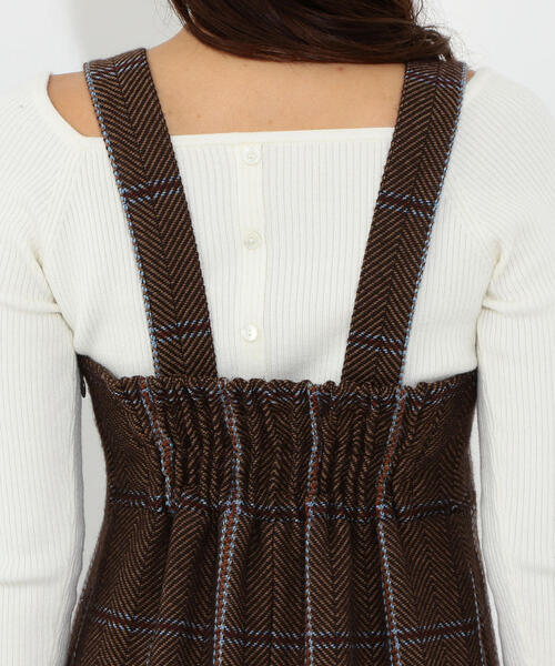 Jewel Changes（ジュエルチェンジズ）の「SMF ウール チェックビスチェ  