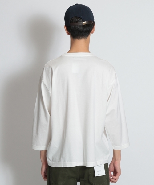 niko and...（ニコアンド）の「ピグメントシルクプルオーバー（Tシャツ/カットソー・メンズ・ベージュ/パープル/オフホワイト/グリーン・MEDIUM/LARGE）」の15枚目の写真