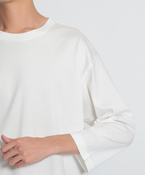 niko and...（ニコアンド）の「ピグメントシルクプルオーバー（Tシャツ/カットソー・メンズ・ベージュ/パープル/オフホワイト/グリーン・MEDIUM/LARGE）」の17枚目の写真