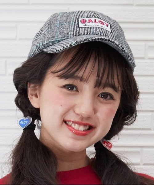 algy(アルジー)の「チェック柄後ろりぼんキャップ(キャップ・キッズ・ブラウン/グレー・SMALL/MEDIUM)」の1枚目の写真