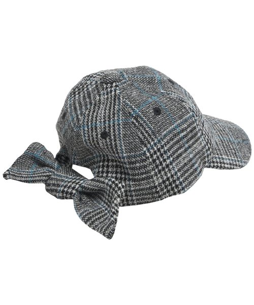 algy(アルジー)の「チェック柄後ろりぼんキャップ(キャップ・キッズ・ブラウン/グレー・SMALL/MEDIUM)」の7枚目の写真