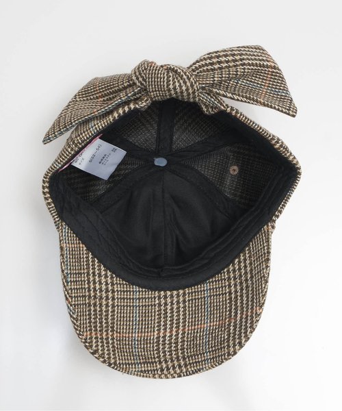algy(アルジー)の「チェック柄後ろりぼんキャップ(キャップ・キッズ・ブラウン/グレー・SMALL/MEDIUM)」の12枚目の写真