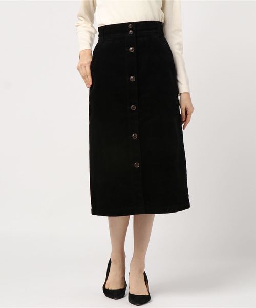 WEGO（ウィゴー）の「WEGO/コーデュロイ前ボタンナロースカート（スカート・レディース・ブラック/ブラウン/アイボリー/ライトグレー・FREE）」の11枚目の写真