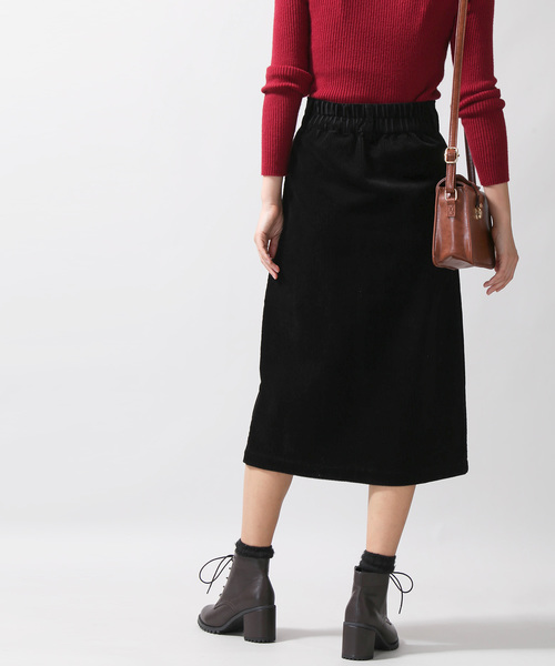 WEGO（ウィゴー）の「WEGO/コーデュロイ前ボタンナロースカート（スカート・レディース・ブラック/ブラウン/アイボリー/ライトグレー・FREE）」の18枚目の写真