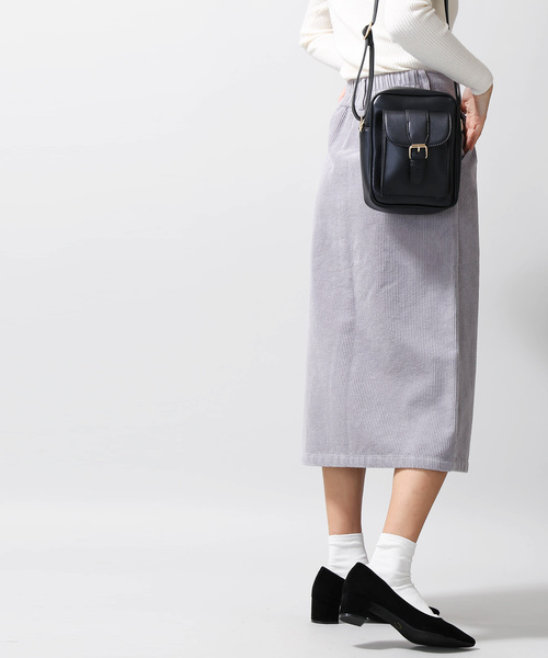 WEGO（ウィゴー）の「WEGO/コーデュロイ前ボタンナロースカート（スカート・レディース・ブラック/ブラウン/アイボリー/ライトグレー・FREE）」の6枚目の写真