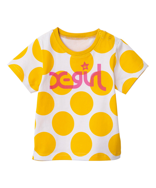 X-girl Stages（エックスガールステージス）の「S/S TEE “MULTI PATTERN” (4T～7T)（Tシャツ/カットソー・キッズ・ブラック/グリーン/イエロー・4T/5T/6T/7T）」の3枚目の写真
