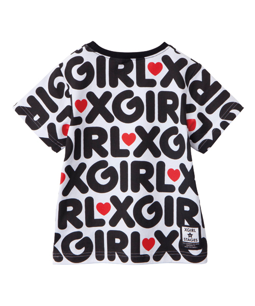 X-girl Stages（エックスガールステージス）の「S/S TEE “MULTI PATTERN” (4T～7T)（Tシャツ/カットソー・キッズ・ブラック/グリーン/イエロー・4T/5T/6T/7T）」の4枚目の写真