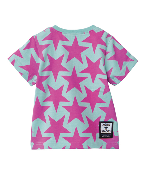 X-girl Stages（エックスガールステージス）の「S/S TEE “MULTI PATTERN” (4T～7T)（Tシャツ/カットソー・キッズ・ブラック/グリーン/イエロー・4T/5T/6T/7T）」の5枚目の写真
