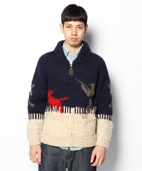 カナダ製　CANADIAN SWEATER ジップカーディガン　ネイティブ柄 カナダ製 CANADIAN SWEATER ジップカーディガン ネイティブ柄