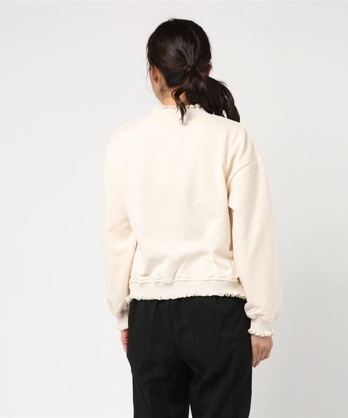 WEGO(ウィゴー)の「WEGO/フリルリブスウェット(スウェット・レディース・ベージュ/オフホワイト/サックスブルー/オレンジ・FREE)」の5枚目の写真