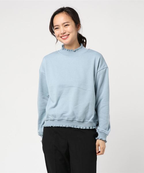 WEGO(ウィゴー)の「WEGO/フリルリブスウェット(スウェット・レディース・ベージュ/オフホワイト/サックスブルー/オレンジ・FREE)」の18枚目の写真