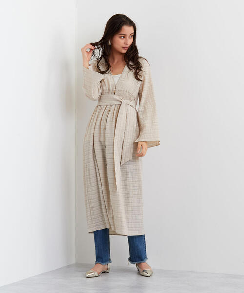 EMMEL REFINES（エメルリファインズ）の「【EMMEL REFINES〔ハンドウォッシャブル〕】SMF HWヨウリョウ ウエストリボン ワンピース（ワンピース・レディース・ベージュ/ネイビー/ピンク・S/M）」の2枚目の写真