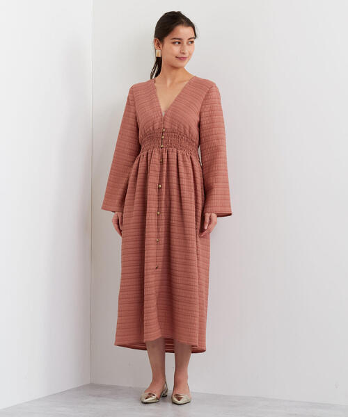 EMMEL REFINES（エメルリファインズ）の「【EMMEL REFINES〔ハンドウォッシャブル〕】SMF HWヨウリョウ ウエストリボン ワンピース（ワンピース・レディース・ベージュ/ネイビー/ピンク・S/M）」の5枚目の写真