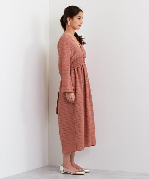 EMMEL REFINES（エメルリファインズ）の「【EMMEL REFINES〔ハンドウォッシャブル〕】SMF HWヨウリョウ ウエストリボン ワンピース（ワンピース・レディース・ベージュ/ネイビー/ピンク・S/M）」の6枚目の写真