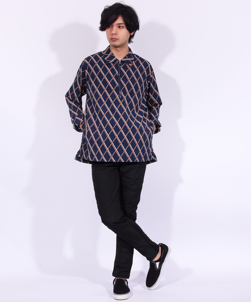 8(eight)(エイト)の「ハーフZIPシャツ 総柄 長袖(シャツ/ブラウス・メンズ・ブラック/ネイビー/ホワイト系その他/ホワイト系その他2・MEDIUM/LARGE)」の18枚目の写真