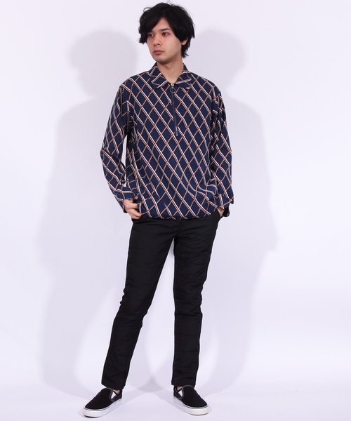 8(eight)(エイト)の「ハーフZIPシャツ 総柄 長袖(シャツ/ブラウス・メンズ・ブラック/ネイビー/ホワイト系その他/ホワイト系その他2・MEDIUM/LARGE)」の21枚目の写真