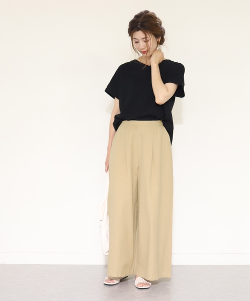 reca(レカ)の「タック入りビッグシルエットワイドパンツ(その他パンツ・レディース・ベージュ/ネイビー/モカ・M)」の5枚目の写真