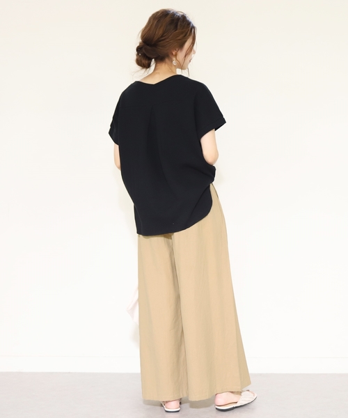 reca(レカ)の「タック入りビッグシルエットワイドパンツ(その他パンツ・レディース・ベージュ/ネイビー/モカ・M)」の6枚目の写真