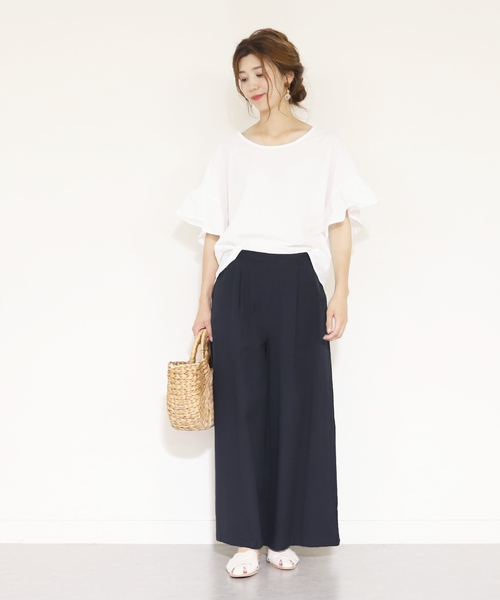 reca(レカ)の「タック入りビッグシルエットワイドパンツ(その他パンツ・レディース・ベージュ/ネイビー/モカ・M)」の11枚目の写真