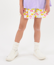 Caldia（カルディア）の「パイルドット天竺花柄キュロット（スカート・キッズ）」