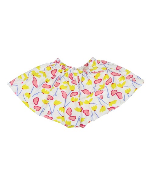 Caldia（カルディア）の「パイルドット天竺花柄キュロット（スカート・キッズ・イエロー/オレンジ・120/110/90/80/100/130/140）」の4枚目の写真