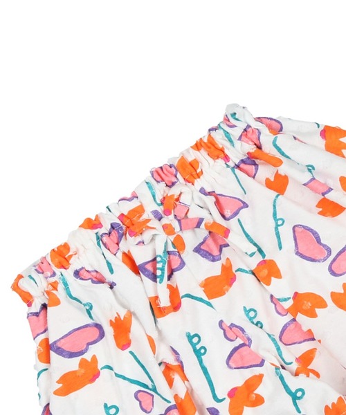 Caldia（カルディア）の「パイルドット天竺花柄キュロット（スカート・キッズ・イエロー/オレンジ・120/110/90/80/100/130/140）」の5枚目の写真