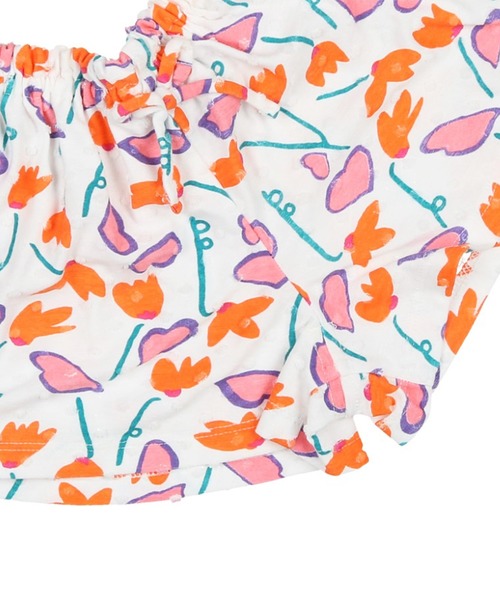 Caldia（カルディア）の「パイルドット天竺花柄キュロット（スカート・キッズ・イエロー/オレンジ・120/110/90/80/100/130/140）」の6枚目の写真