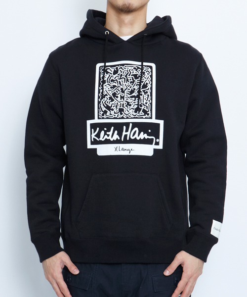 XLARGE（エクストララージ）の「XLARGE Keith Haring PULLOVER HOODIE（パーカー・メンズ・ブラック/ホワイト・MEDIUM/SMALL/LARGE/X-LARGE）」の2枚目の写真
