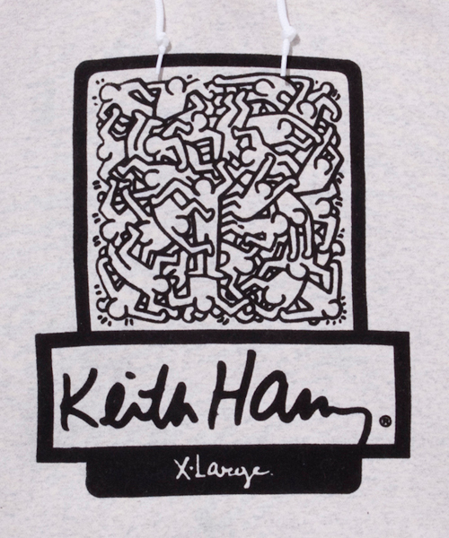XLARGE（エクストララージ）の「XLARGE Keith Haring PULLOVER HOODIE（パーカー・メンズ・ブラック/ホワイト・MEDIUM/SMALL/LARGE/X-LARGE）」の6枚目の写真