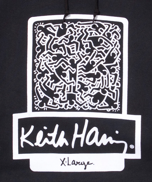 XLARGE（エクストララージ）の「XLARGE Keith Haring PULLOVER HOODIE（パーカー・メンズ・ブラック/ホワイト・MEDIUM/SMALL/LARGE/X-LARGE）」の7枚目の写真