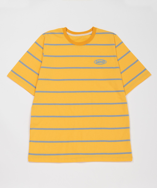 DING（ディング）の「DING/MINDボーダーTシャツ（Tシャツ/カットソー・レディース・ネイビー/グリーン/イエロー・FREE）」の8枚目の写真