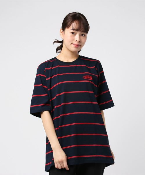 DING（ディング）の「DING/MINDボーダーTシャツ（Tシャツ/カットソー・レディース・ネイビー/グリーン/イエロー・FREE）」の16枚目の写真