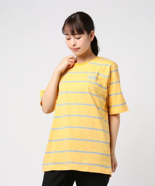 DING（ディング）の「DING/MINDボーダーTシャツ（Tシャツ/カットソー・レディース・ネイビー/グリーン/イエロー・FREE）」の15枚目の写真