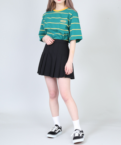 DING（ディング）の「DING/MINDボーダーTシャツ（Tシャツ/カットソー・レディース・ネイビー/グリーン/イエロー・FREE）」の11枚目の写真