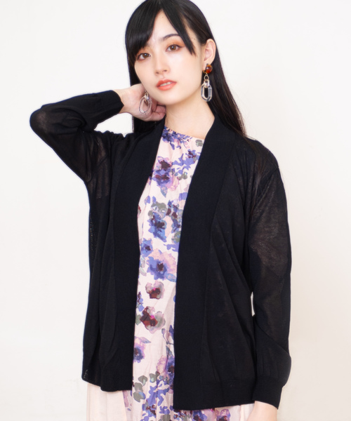 GGD(ジージーディー)の「さらさらニット羽織(ニット/セーター・レディース・ホワイト/ブラック/ベージュ/グレー・MEDIUM/LARGE)」の7枚目の写真