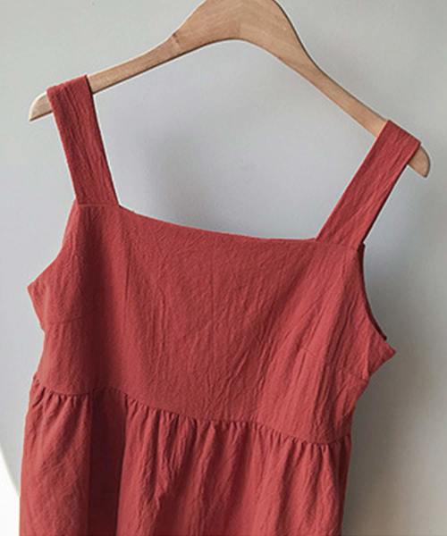OSYAREVO（オシャレボ）の「キャミ フレアトップス（Tシャツ/カットソー・レディース・ネイビー/レッド/ライム/ホワイト・MEDIUM/SMALL）」の5枚目の写真