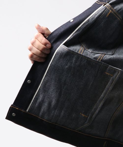 HYSTERIC GLAMOUR（ヒステリックグラマー）の「デニムトラッカージャケット（デニムジャケット・メンズ・ダークインディゴブルー・SMALL/MEDIUM/LARGE）」の3枚目の写真