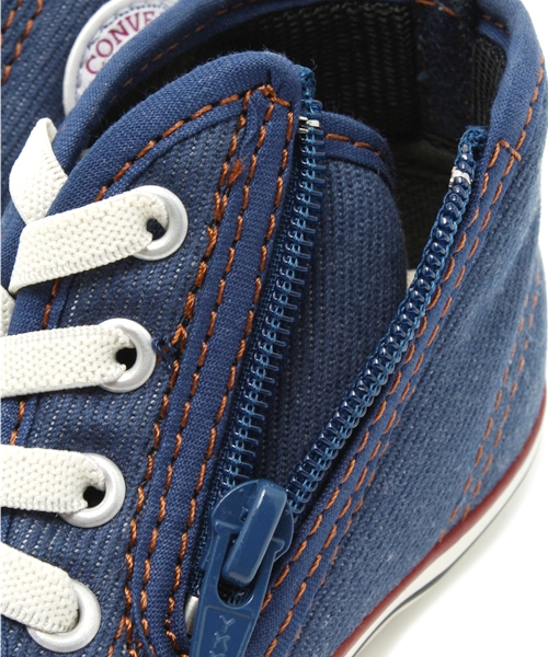 CONVERSE（コンバース）の「ベビー キッズ コンバース オールスター デニム＆ヒッコリー CONVERSE AS DH RZ denim（スニーカー・キッズ・インディゴブルー・13cm）」の7枚目の写真