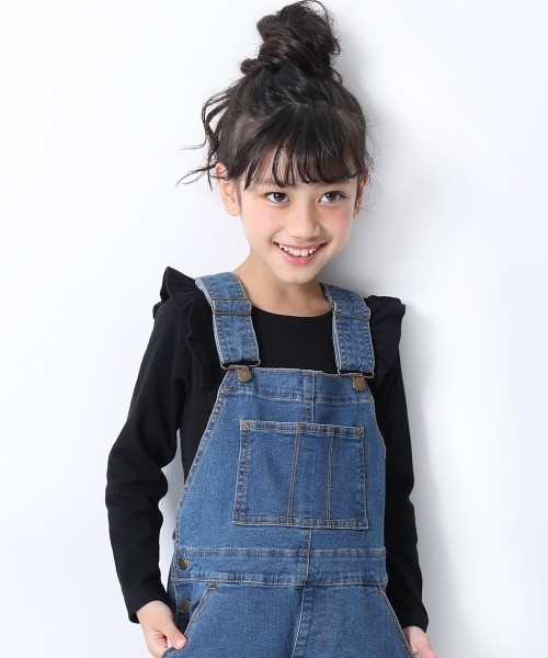 devirock（デビロック）の「ガールズデザイン長袖Tシャツ（Tシャツ/カットソー・キッズ・ブラック系その他/ブルー系その他/ラベンダー/レッド/ピンク系その他/ブラウン系その他/ホワイト系その他/ブラック系その他2/ブルー系その他2/パープル系その他/ピンク系その他2/ブラウン系その他2/ホワイト系その他2/ブラック系その他3/杢グレー/ブルー系その他3/パープル系その他2/ホワイト系その他3/スモークピンク/ブラウン系その他3・80ｃｍ/90cm/100cm/110cm/120cm/130cm/140cm/150cm/160cm）」の5枚目の写真