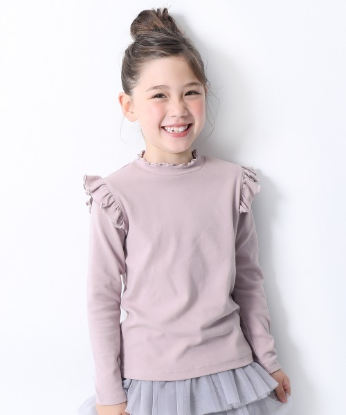 devirock（デビロック）の「ガールズデザイン長袖Tシャツ（Tシャツ/カットソー・キッズ・ブラック系その他/ブルー系その他/ラベンダー/レッド/ピンク系その他/ブラウン系その他/ホワイト系その他/ブラック系その他2/ブルー系その他2/パープル系その他/ピンク系その他2/ブラウン系その他2/ホワイト系その他2/ブラック系その他3/杢グレー/ブルー系その他3/パープル系その他2/ホワイト系その他3/スモークピンク/ブラウン系その他3・80ｃｍ/90cm/100cm/110cm/120cm/130cm/140cm/150cm/160cm）」の16枚目の写真