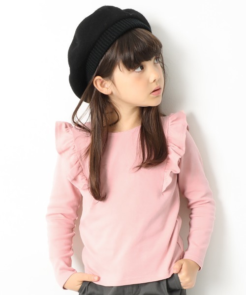 devirock（デビロック）の「ガールズデザイン長袖Tシャツ（Tシャツ/カットソー・キッズ・ブラック系その他/ブルー系その他/ラベンダー/レッド/ピンク系その他/ブラウン系その他/ホワイト系その他/ブラック系その他2/ブルー系その他2/パープル系その他/ピンク系その他2/ブラウン系その他2/ホワイト系その他2/ブラック系その他3/杢グレー/ブルー系その他3/パープル系その他2/ホワイト系その他3/スモークピンク/ブラウン系その他3・80ｃｍ/90cm/100cm/110cm/120cm/130cm/140cm/150cm/160cm）」の18枚目の写真