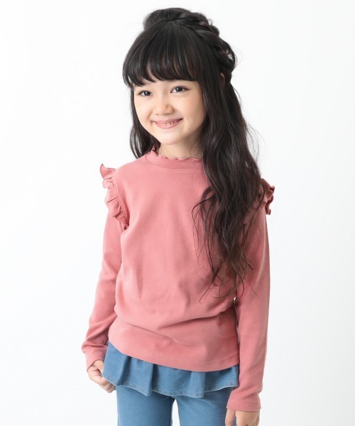 devirock（デビロック）の「ガールズデザイン長袖Tシャツ（Tシャツ/カットソー・キッズ・ブラック系その他/ブルー系その他/ラベンダー/レッド/ピンク系その他/ブラウン系その他/ホワイト系その他/ブラック系その他2/ブルー系その他2/パープル系その他/ピンク系その他2/ブラウン系その他2/ホワイト系その他2/ブラック系その他3/杢グレー/ブルー系その他3/パープル系その他2/ホワイト系その他3/スモークピンク/ブラウン系その他3・80ｃｍ/90cm/100cm/110cm/120cm/130cm/140cm/150cm/160cm）」の19枚目の写真